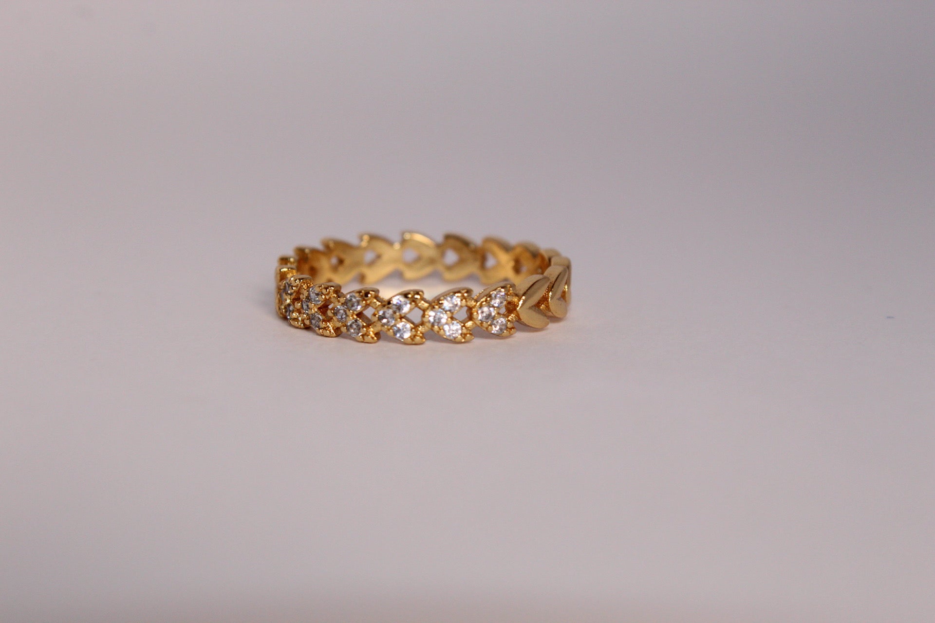 ANEL CORACOES VOLTA INTEIRA LISO COM CRAVEJADO